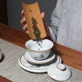 Heat Resistant White Porcelain and Painted Chinese Teaware